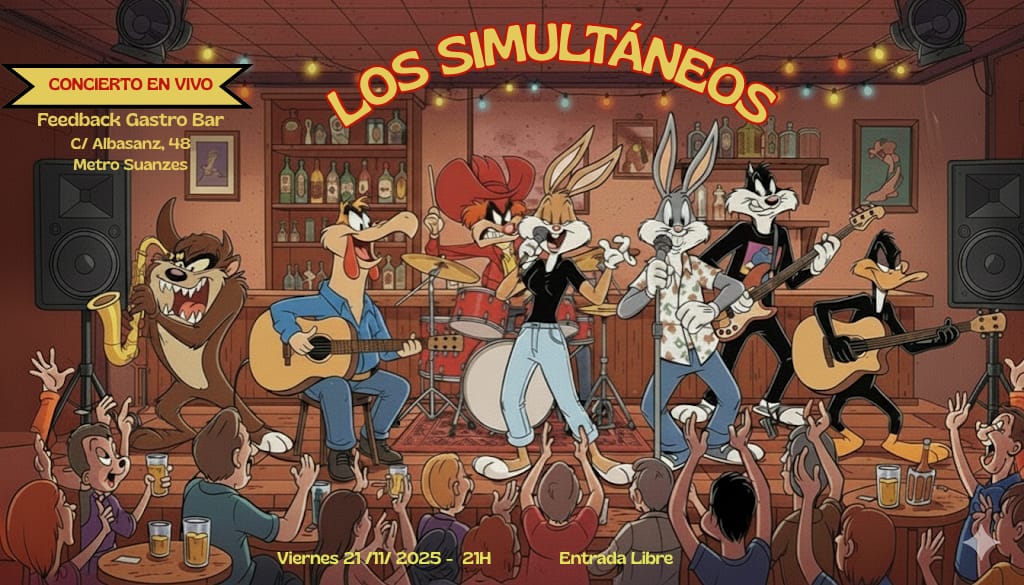Cartel Concierto en FeedBack Gastro Bar